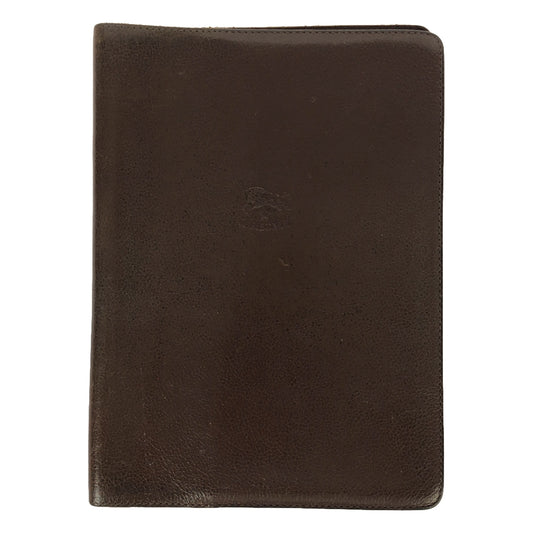 IL BISONTE | All-leather embossed logo notebook cover / unisex |