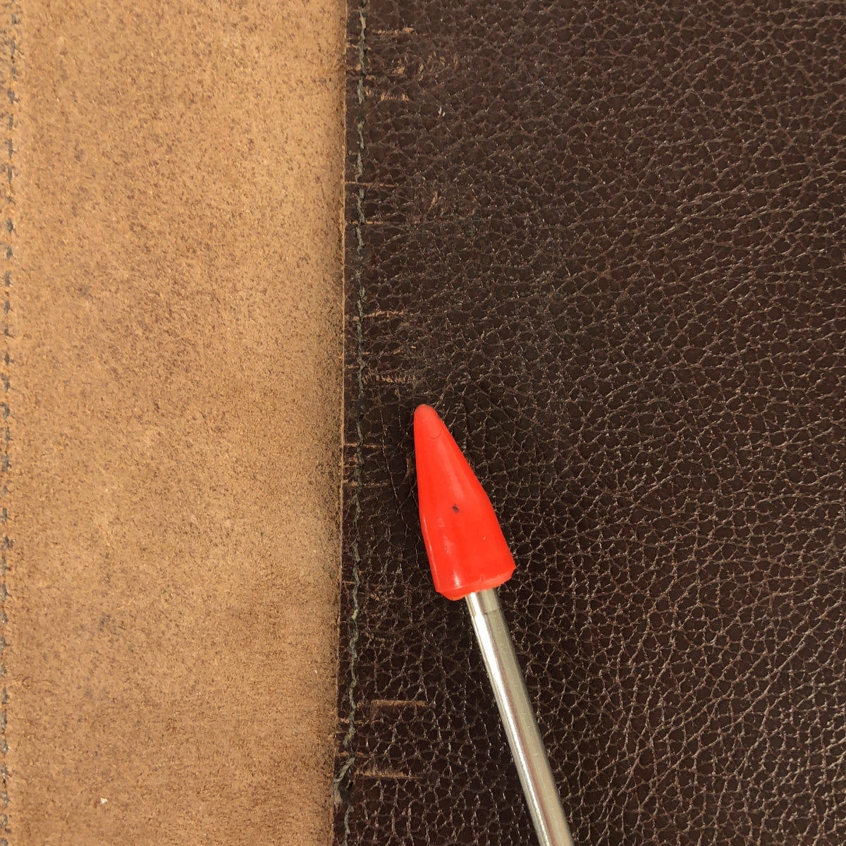 IL BISONTE | All-leather embossed logo notebook cover / unisex |