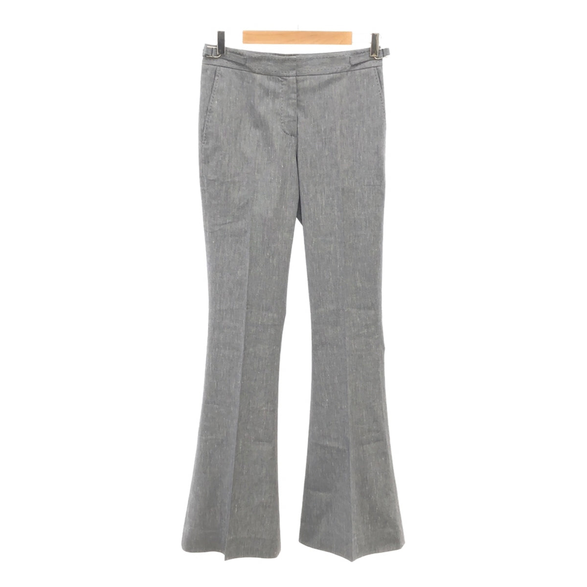 [Good Condition] Gabriela Hearst | EARL FLARE PANTS | Size 38 | Blue/White | Women's