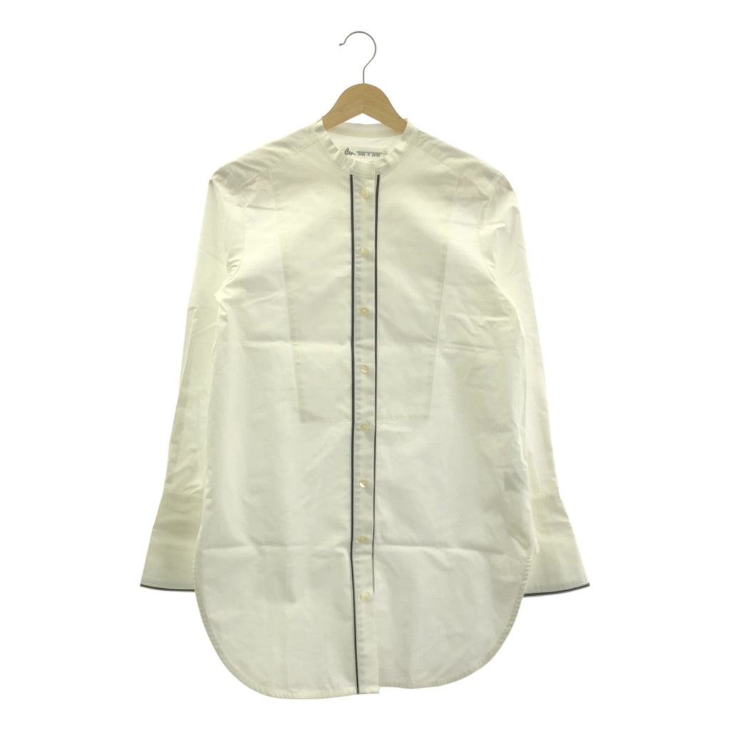 Cen. / 센 | 코튼 바이 컬러 롱 노 컬러 셔츠 | 36 | 여성