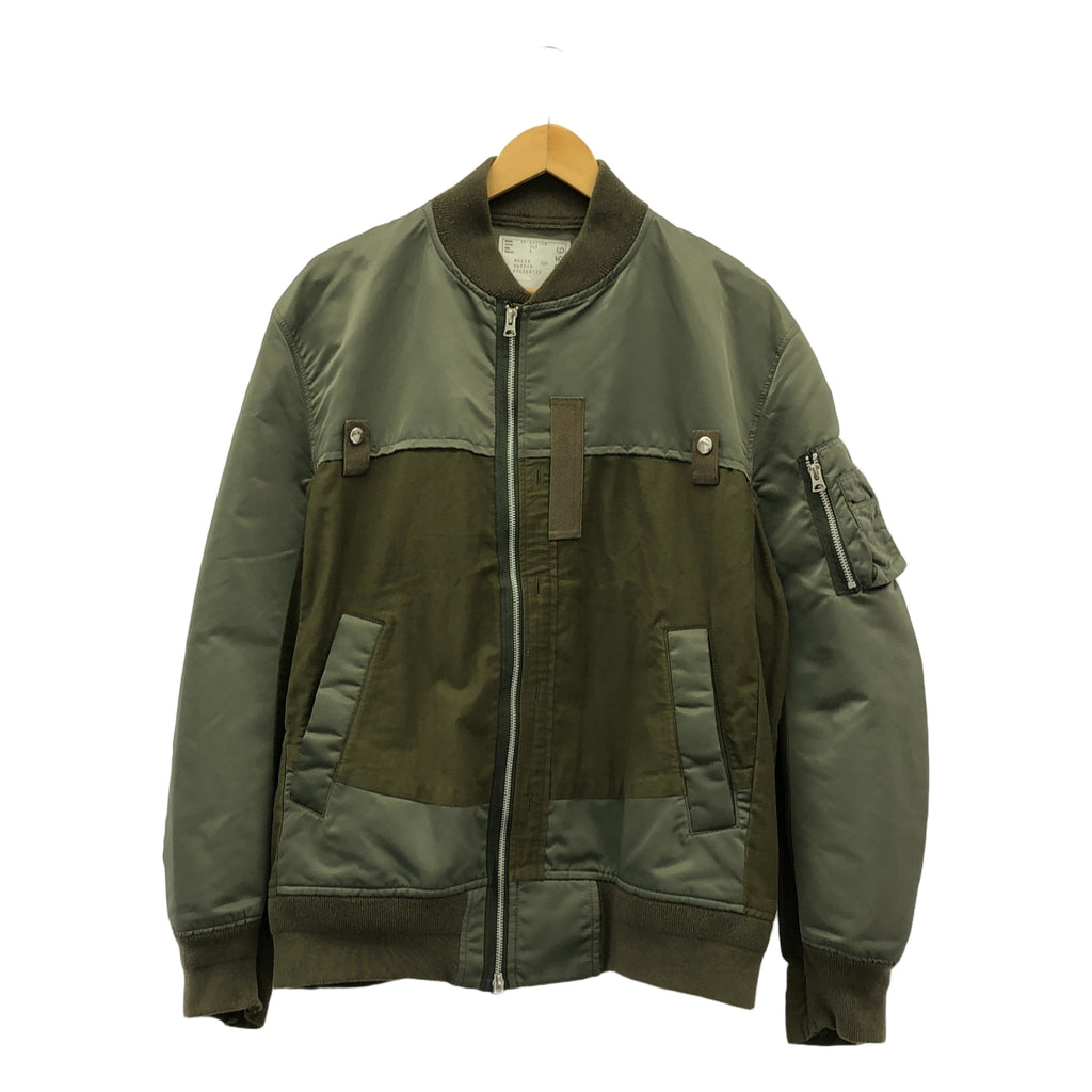 sacai / 사카이 | 2020SS | Nylon Twill Cotton Blouson MA-1 나일론 트윌 코튼 블루존 | 3 | 올리브 / 그린 | 남성