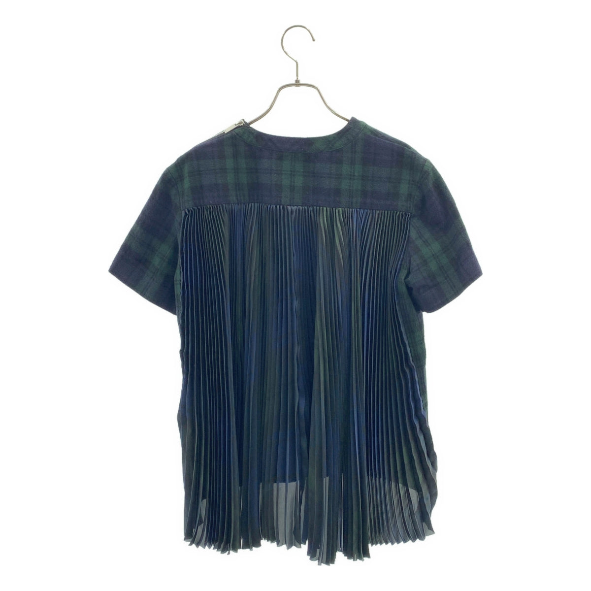 sacai サカイ シフォンプリーツ切替 ケーブルニット トップス 2 sacai