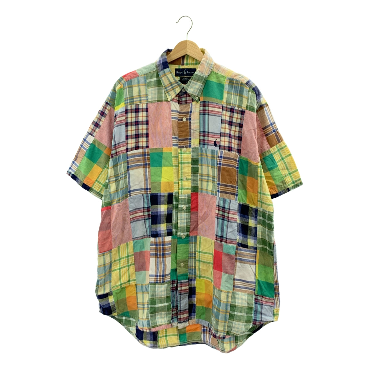 RALPH LAUREN / ラルフローレン | 1990s | BLAKE パッチワーク 半袖シャツ | L | メンズ