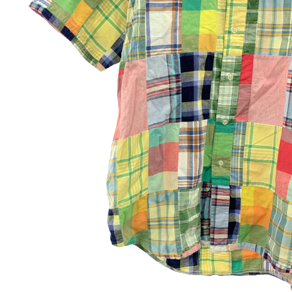 RALPH LAUREN / ラルフローレン | 1990s | BLAKE パッチワーク 半袖シャツ | L | メンズ