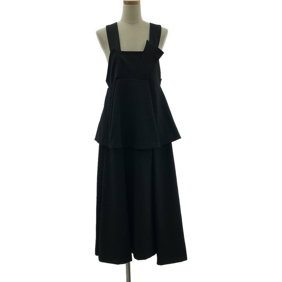 ENFOLD / エンフォルド | LAYERED JUMPER SKIRT レイヤード ジャンプスカート | 36 | ブラック | レディース