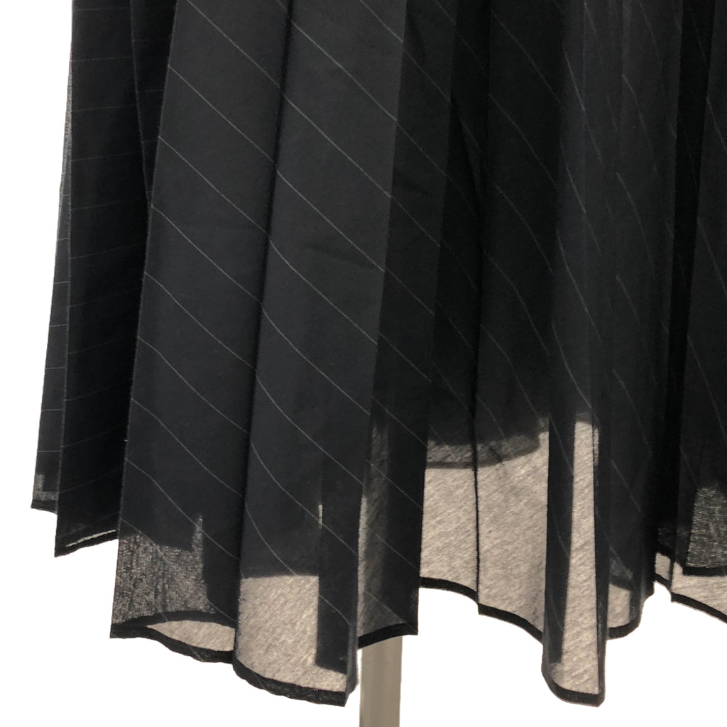 【美品】  sacai / サカイ | 2023SS | Chalk Stripe Skirt プリーツ ロングスカート | 1 | ネイビー | レディース