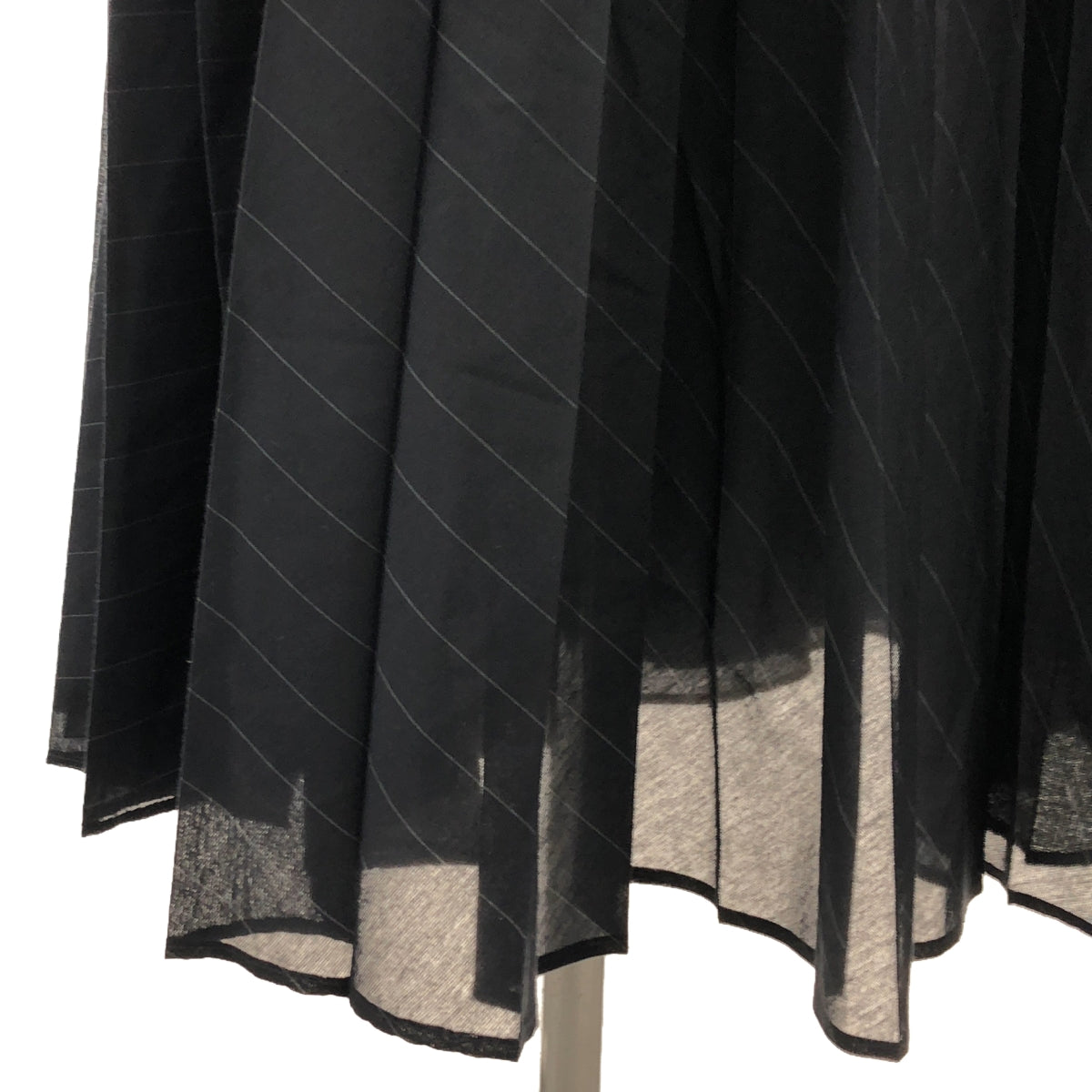【美品】  sacai / サカイ | 2023SS | Chalk Stripe Skirt プリーツ ロングスカート | 1 | ネイビー | レディース