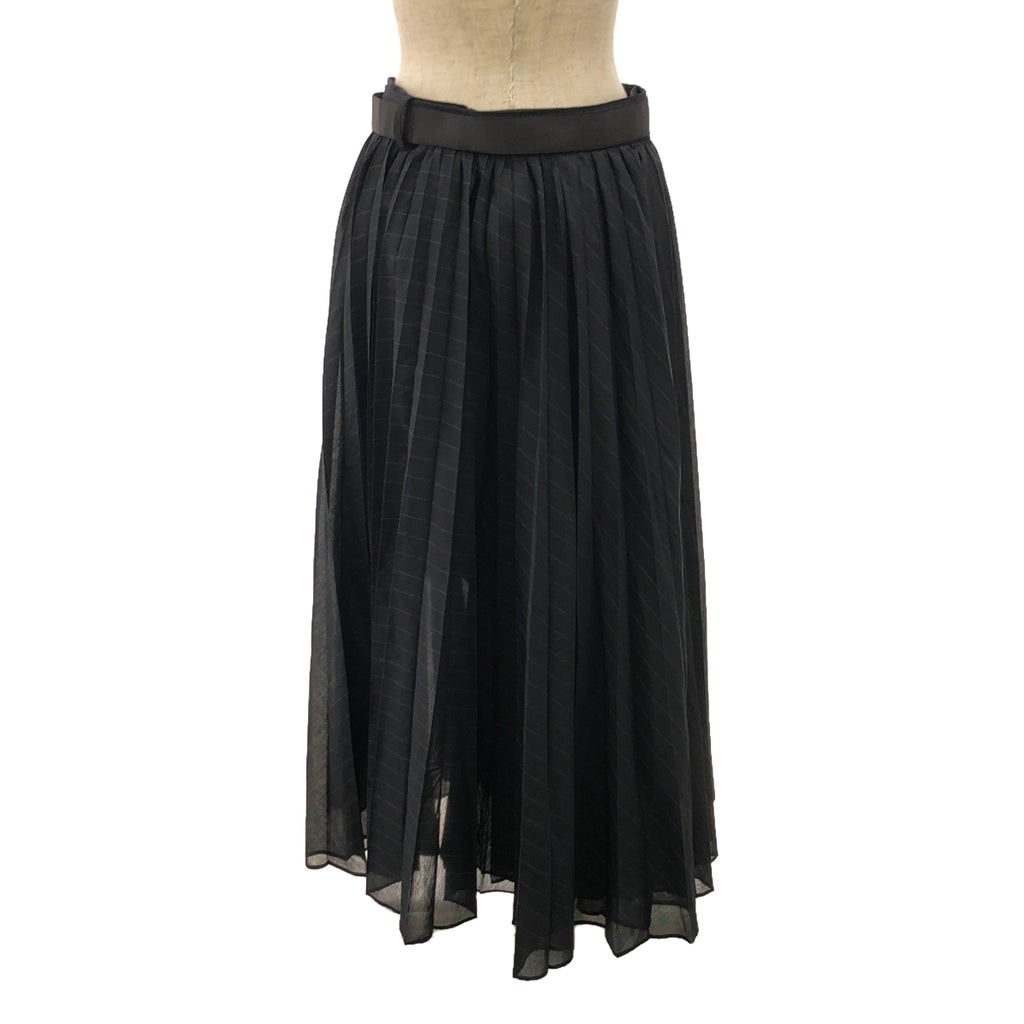 【美品】  sacai / サカイ | 2023SS | Chalk Stripe Skirt プリーツ ロングスカート | 1 | ネイビー | レディース