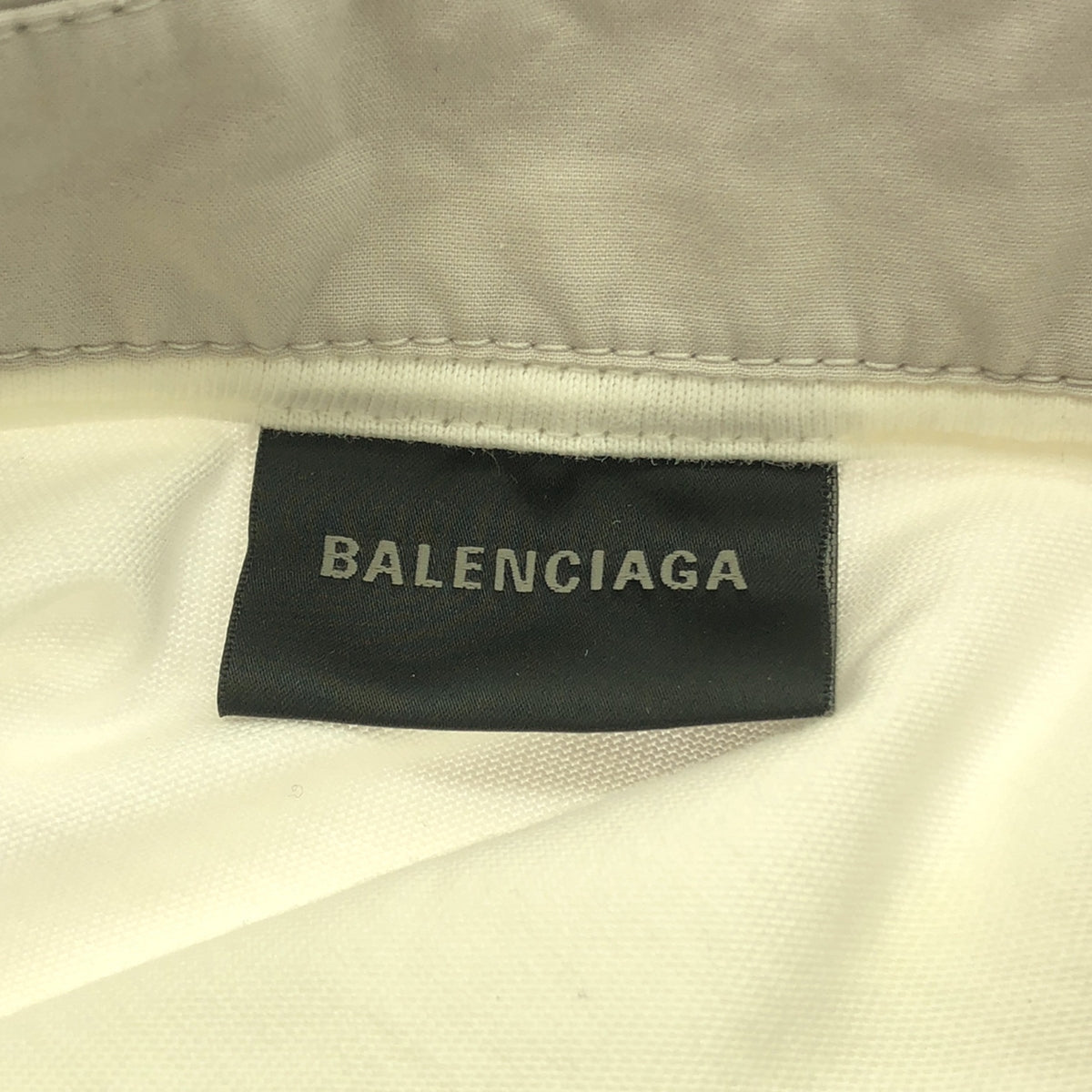 [狀況良好] 巴黎世家 | 2024SS |超大號棉質襯衫裙 |無袖襯衫裙 | 2 |米色 x 白色 |女性的