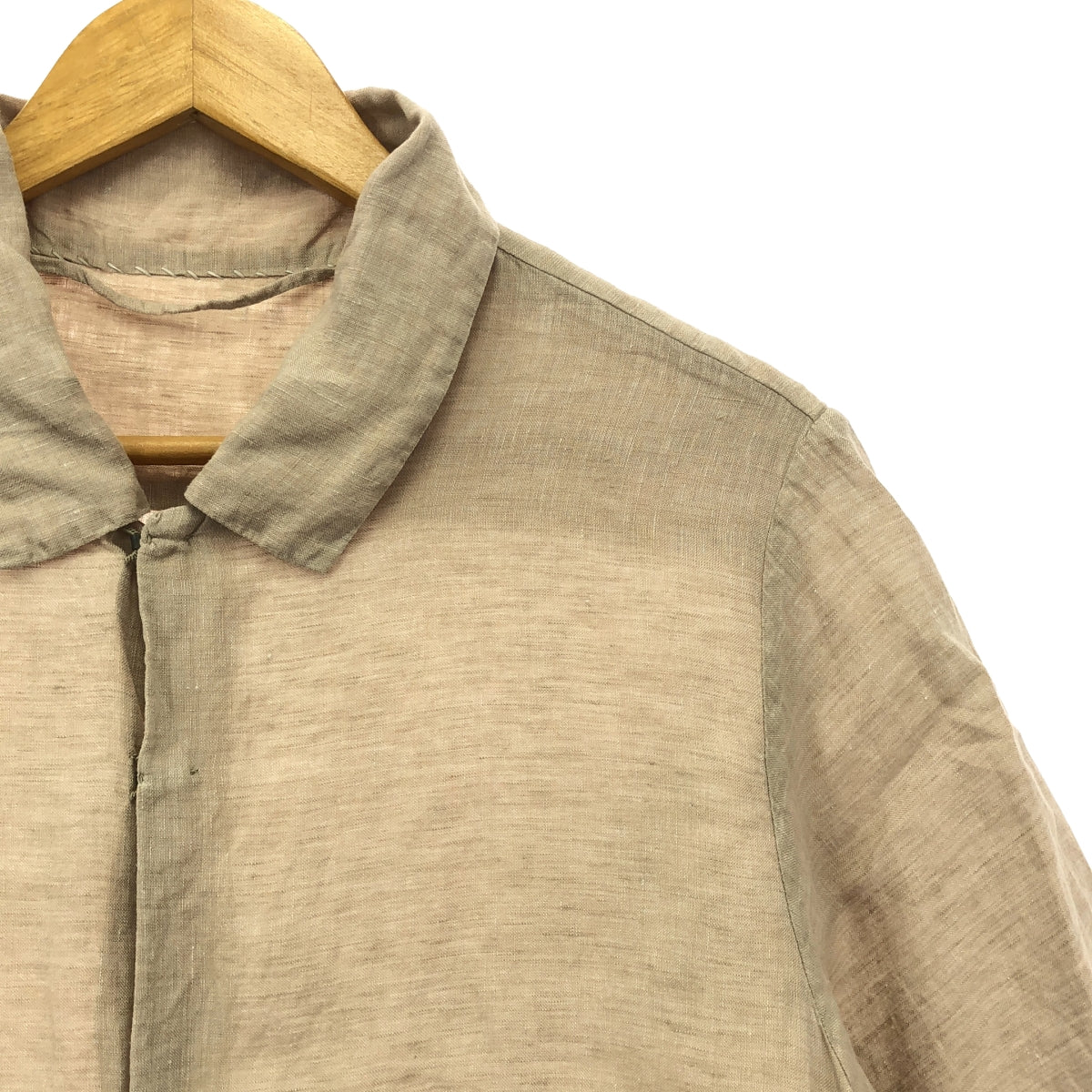 ATELIER SUPPAN | 2022SS | Linen hook-type overshirt | 0 | Men's