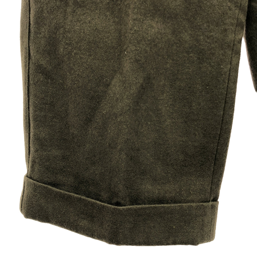 MHL. / エムエイチエルマーガレットハウエル | WOOL COTTON DRILL ウール コットン クロップド ワイドパンツ | 1 | カーキ | レディース