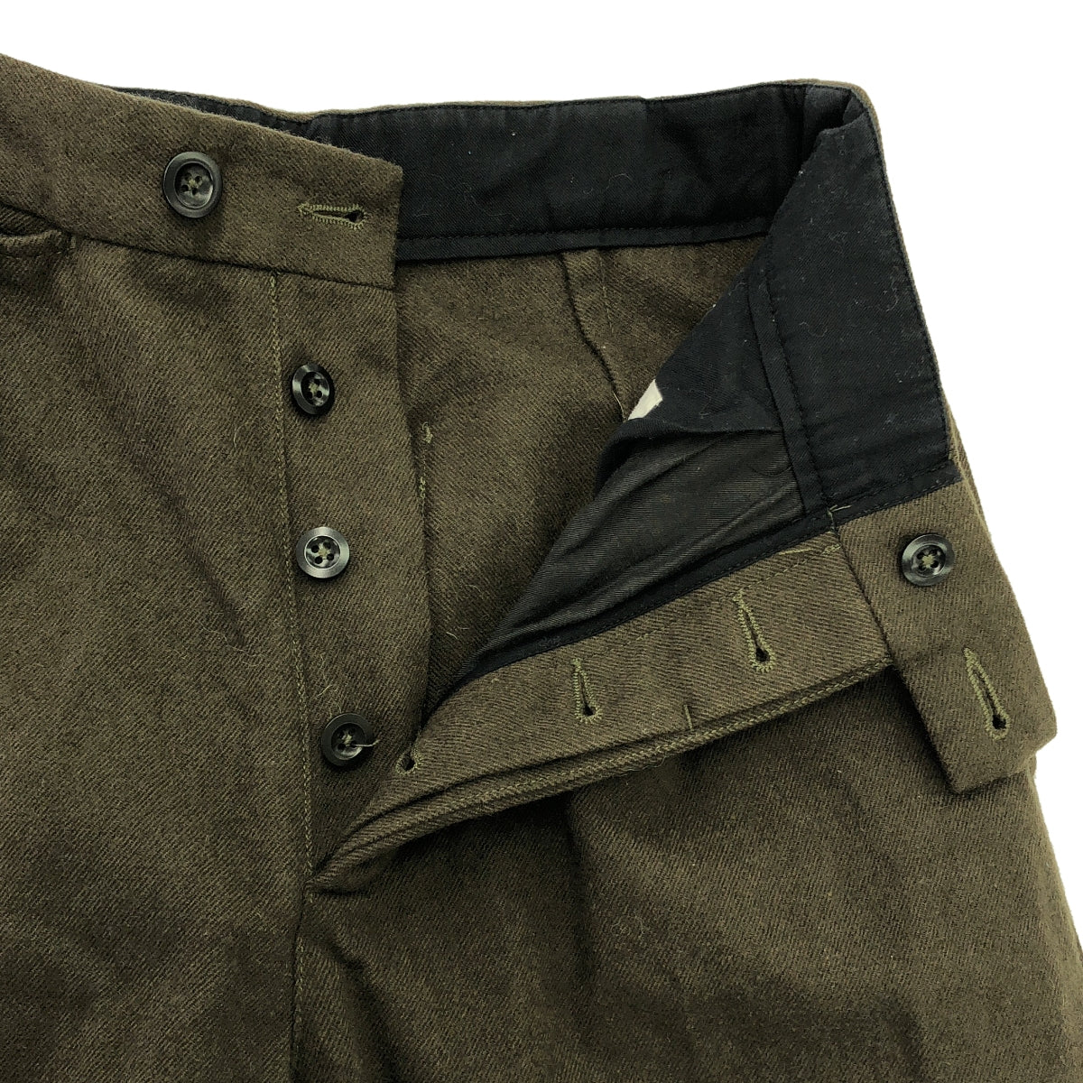 MHL. / エムエイチエルマーガレットハウエル | WOOL COTTON DRILL ウール コットン クロップド ワイドパンツ | 1 | カーキ | レディース