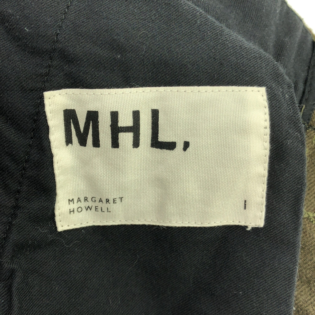 MHL. / エムエイチエルマーガレットハウエル | WOOL COTTON DRILL ウール コットン クロップド ワイドパンツ | 1 | カーキ | レディース
