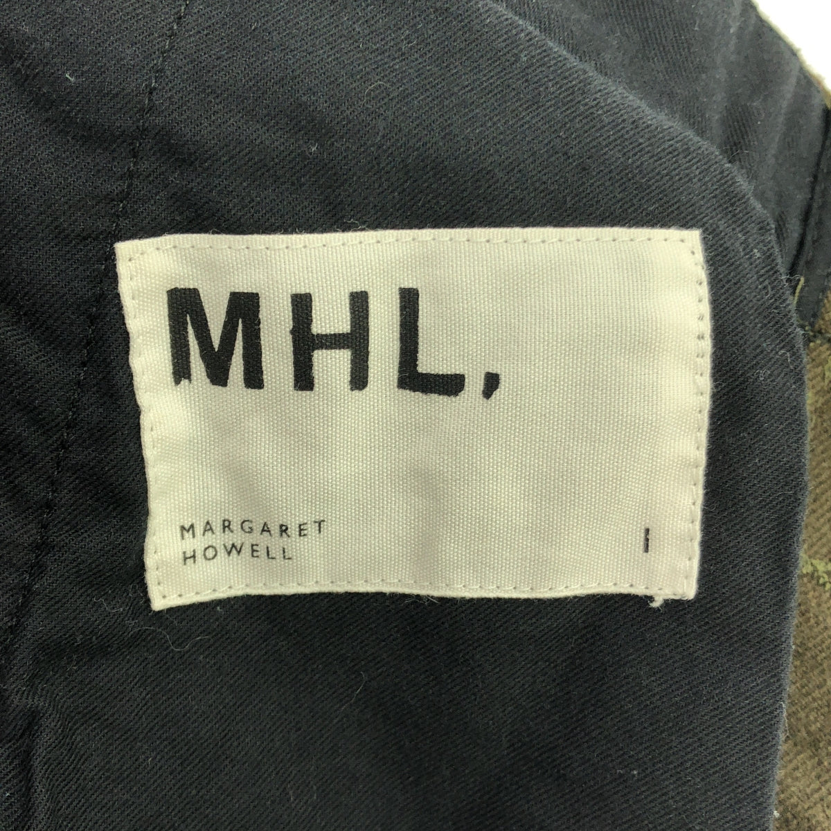 MHL. / 엠에이치엘 마가렛 하웰 | WOOL COTTON DRILL 울 코튼 크롭드 와이드 팬츠 | 1 | 카키 | 여성