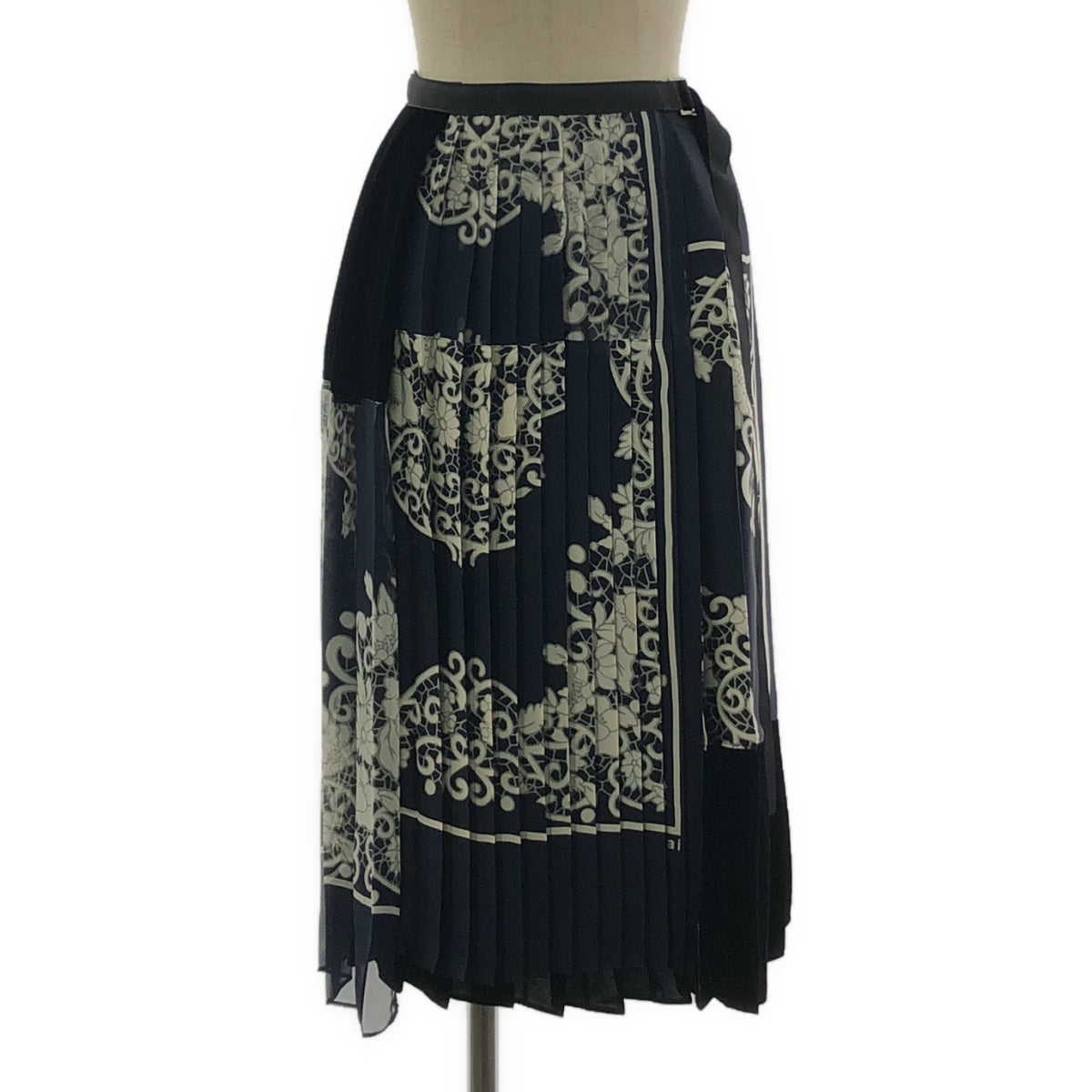 sacai | 褶飾印花裹身長裙 | 2 號 | 女款