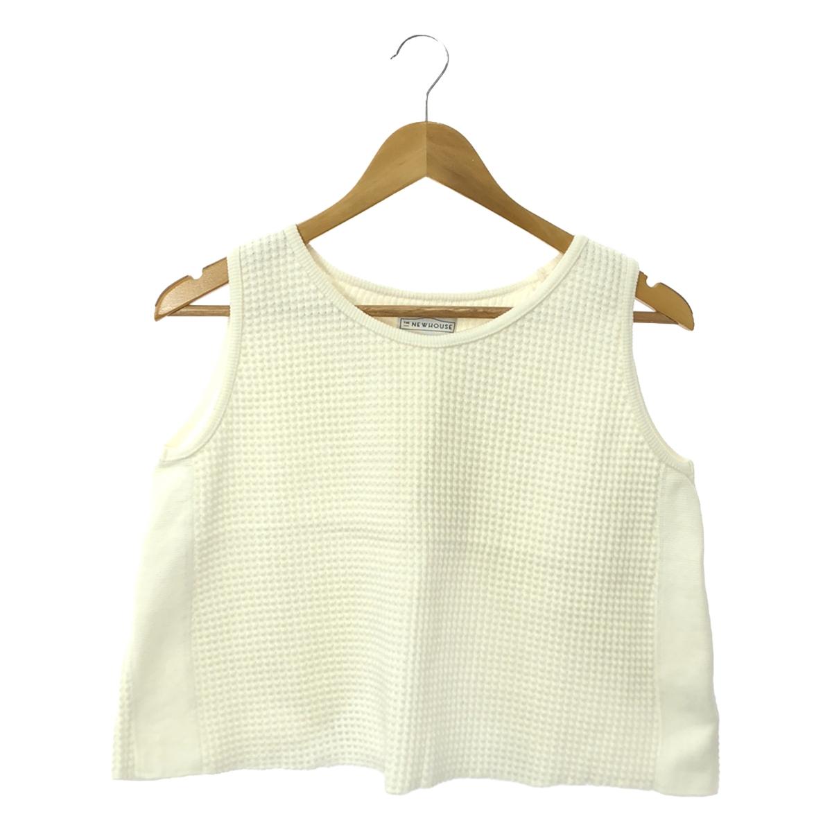 THE NEWHOUSE / The Newhouse | Waffle Back Wrap Vest | S | White | Women's