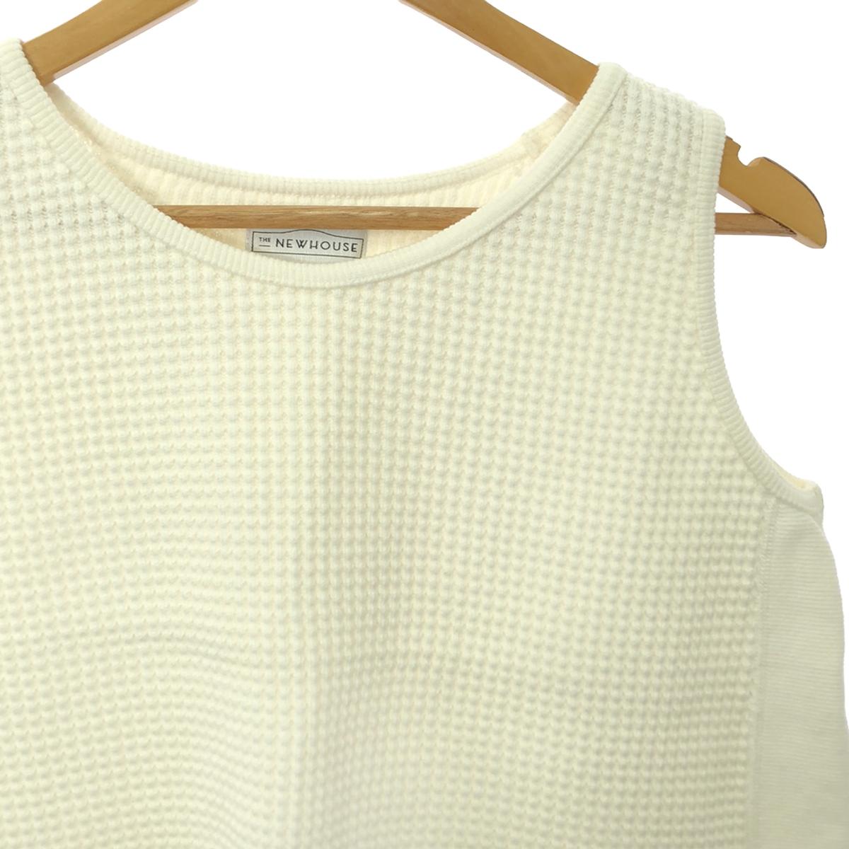 THE NEWHOUSE / The Newhouse | Waffle Back Wrap Vest | S | White | Women's