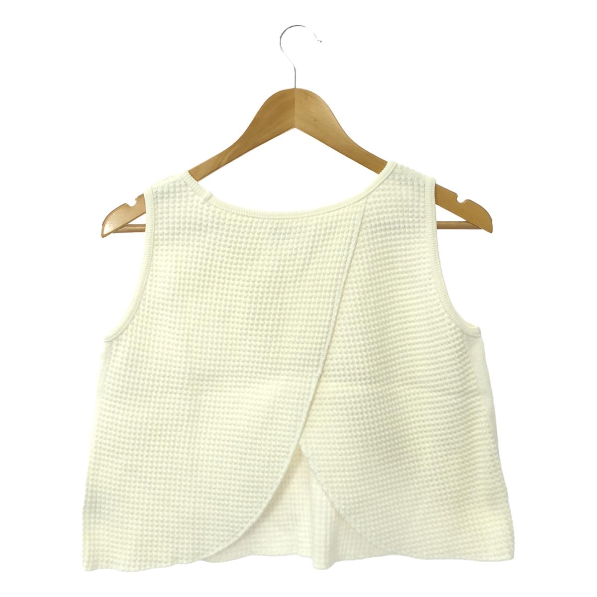 THE NEWHOUSE / The Newhouse | Waffle Back Wrap Vest | S | White | Women's