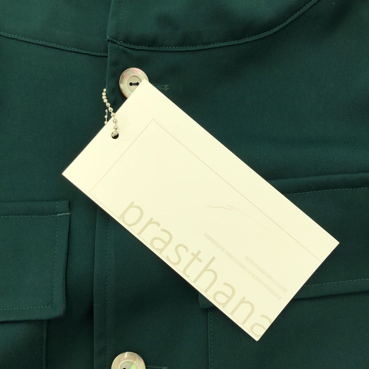 [新] prasthana / Prasthana |連帽 BDU 襯衫 | S |綠色 |男士