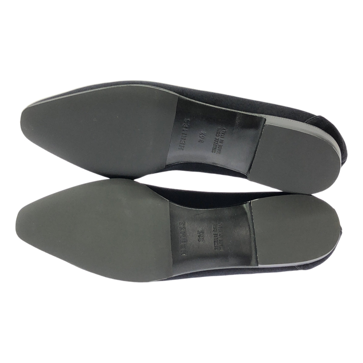 [新品] 愛馬仕 |刺繡標誌平底鞋 | 36 1/2 |黑色 |女性的