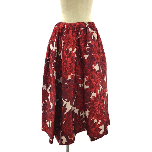 COMME des GARCONS | 2020SS | Acetate Jacquard Drawstring Voluminous Skirt | S | Red | Women's