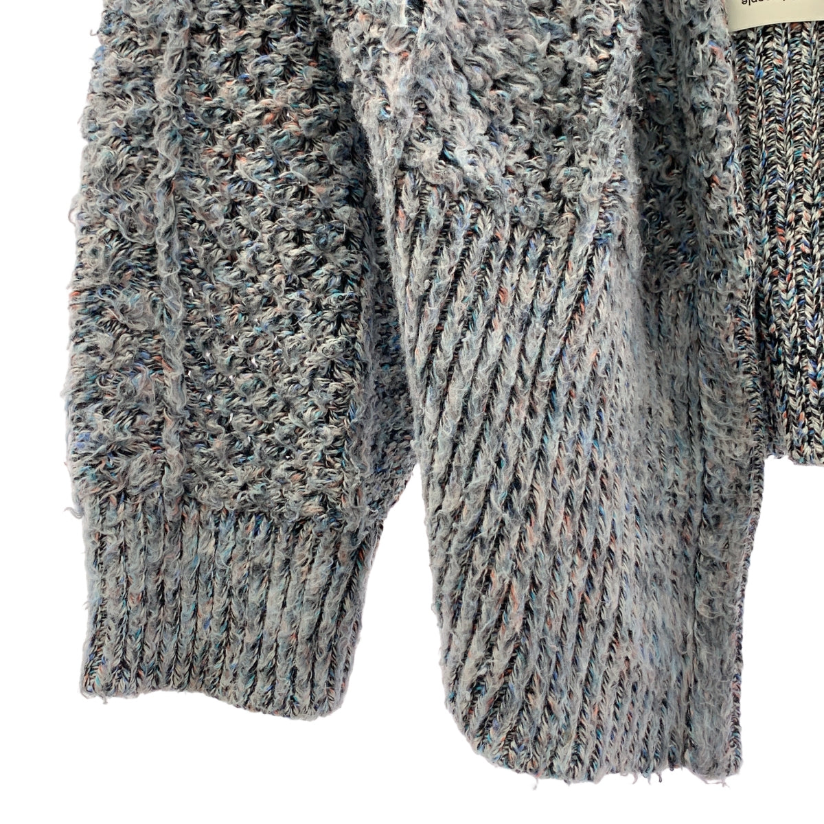 beautiful people / 뷰티풀 피플 | 2022AW | double-end 믹스 컬러 니트 가디건 | 36 |