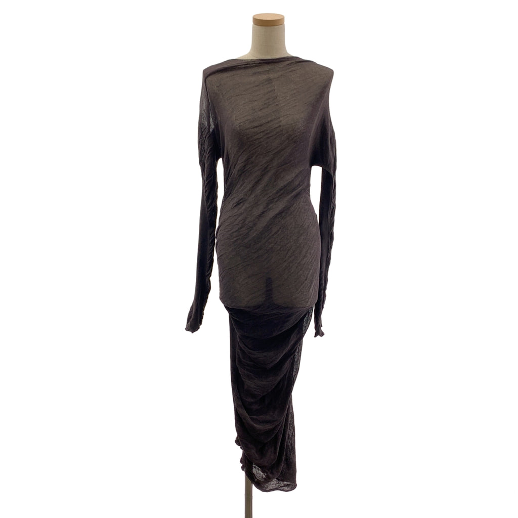 ISSEY MIYAKE / 이세이 미야케 | 2024SS | 비대칭 개더 드레이프 디자인 드레스 원피스 | 2 | 여성