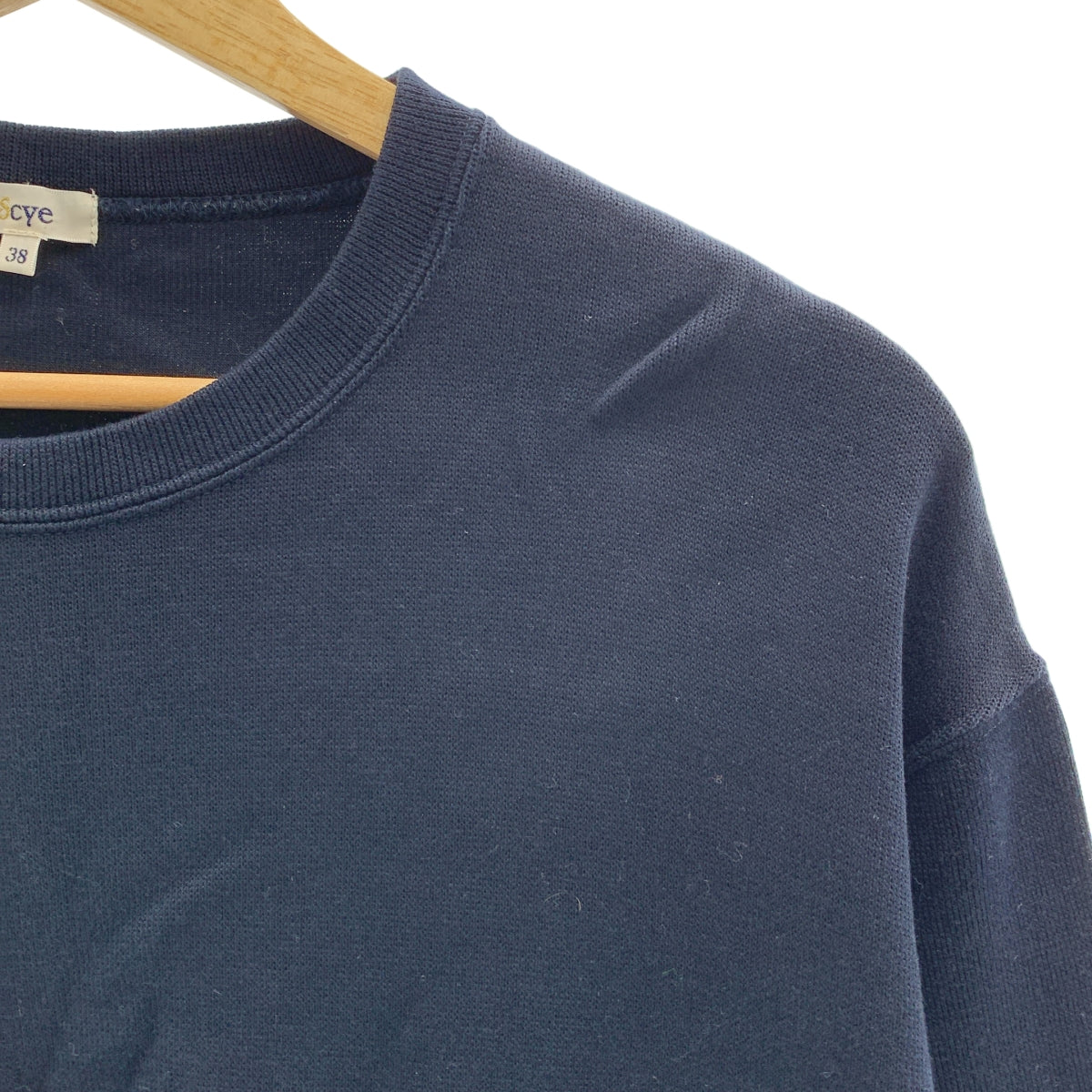 SCYE | 純棉雙面圓領衛衣 | 38碼 | 海軍藍 | 男士