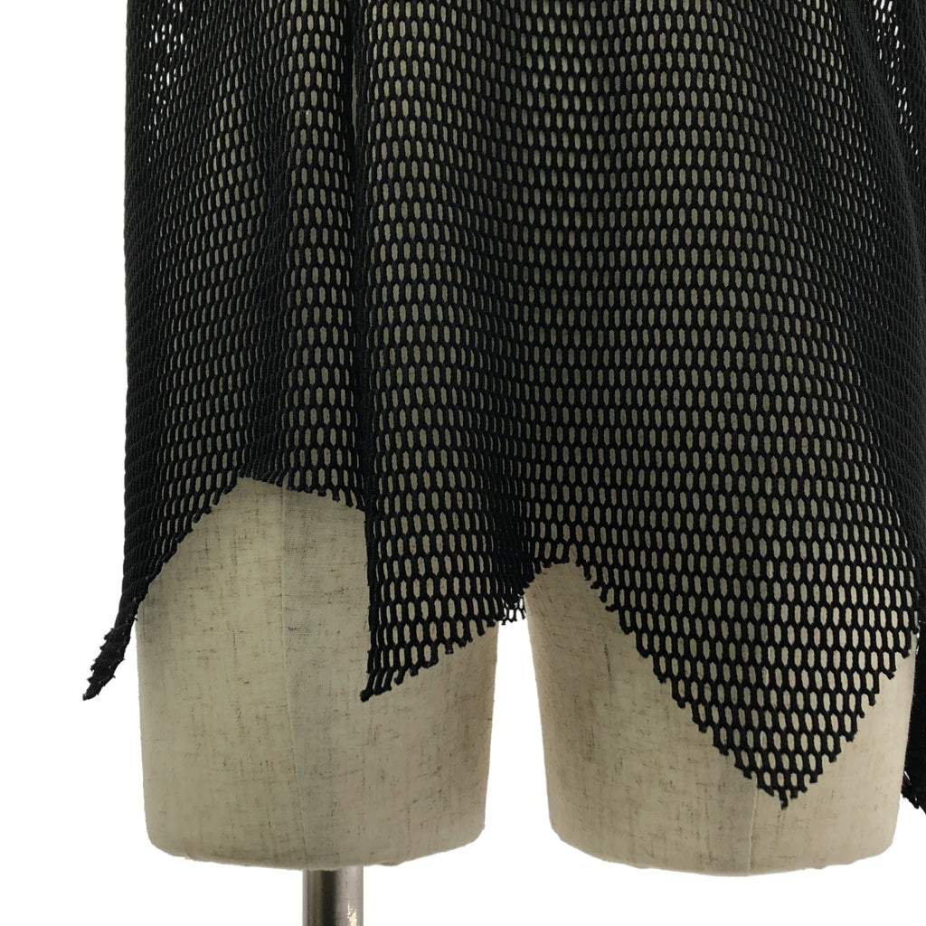 BLACK COMME des GARCONS / 블랙 콤 데 갤슨 | 2023SS | 폴리 에스테르 변형 메쉬 크루 넥 T 셔츠 컷소우 | S | 남성