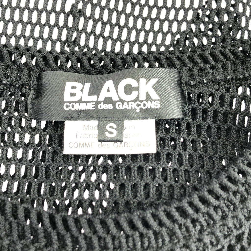BLACK COMME des GARCONS / 블랙 콤 데 갤슨 | 2023SS | 폴리 에스테르 변형 메쉬 크루 넥 T 셔츠 컷소우 | S | 남성