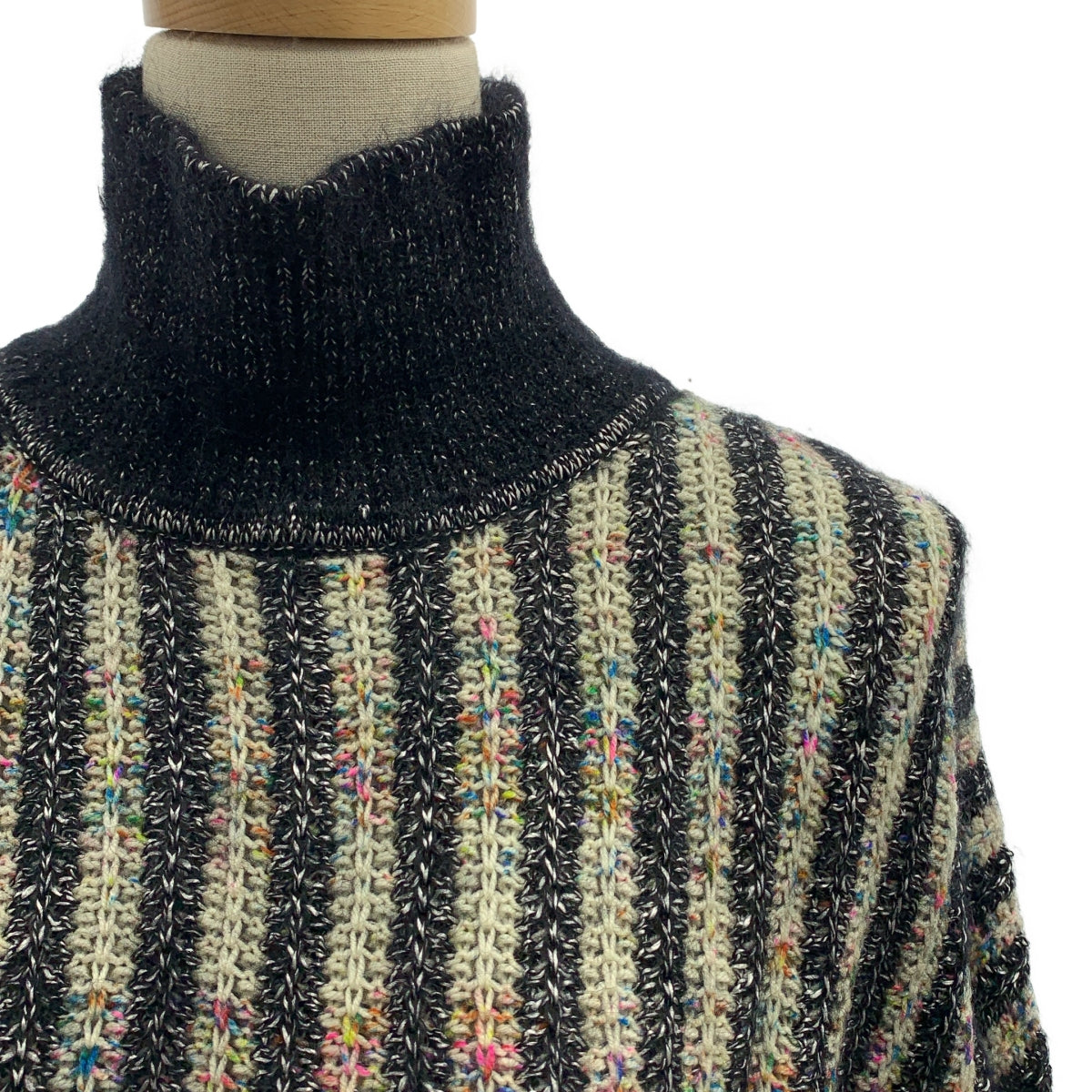 Mame Kurogouchi / 마메쿠로고우치 | Kasuri Knit Pullover / 울 모헤야 카스리 니트 스웨터 | 1 |