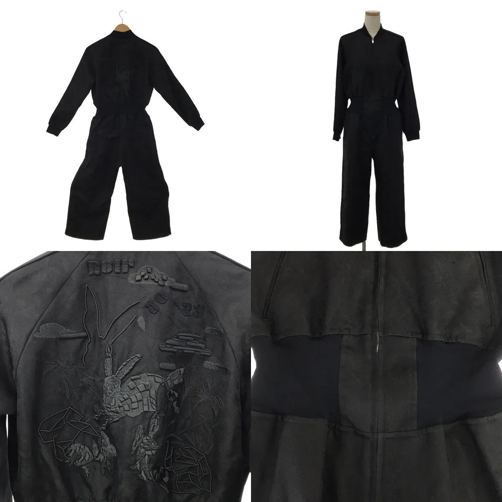 【美品】  noir kei ninomiya / ノワールケイニノミヤ | 2023SS | バックエンブロイダリー ジャガード ジャンプスーツ | XS | ブラック | レディース