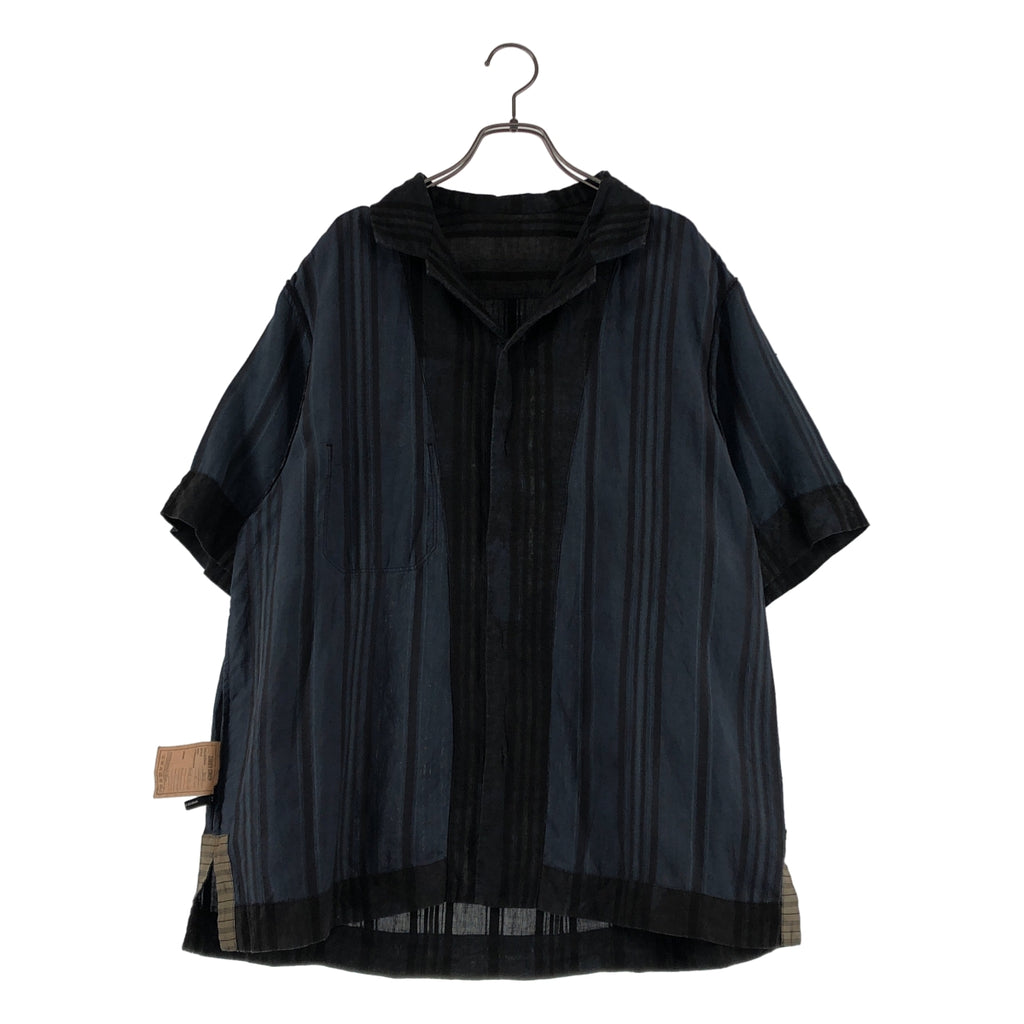 Ziggy Chen | 2024 春夏系列 | 條紋寬鬆領襯衫 | 尺寸 44 | 男款