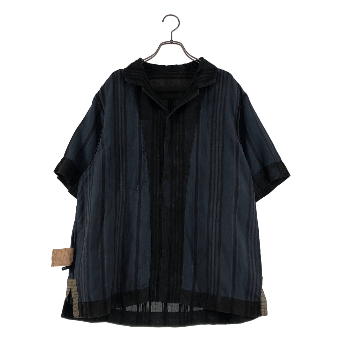 ziggy chen / ジギーチェン | 2024SS | ストライプ オーバーシルエット オープンカラー シャツ | 44 | メンズ