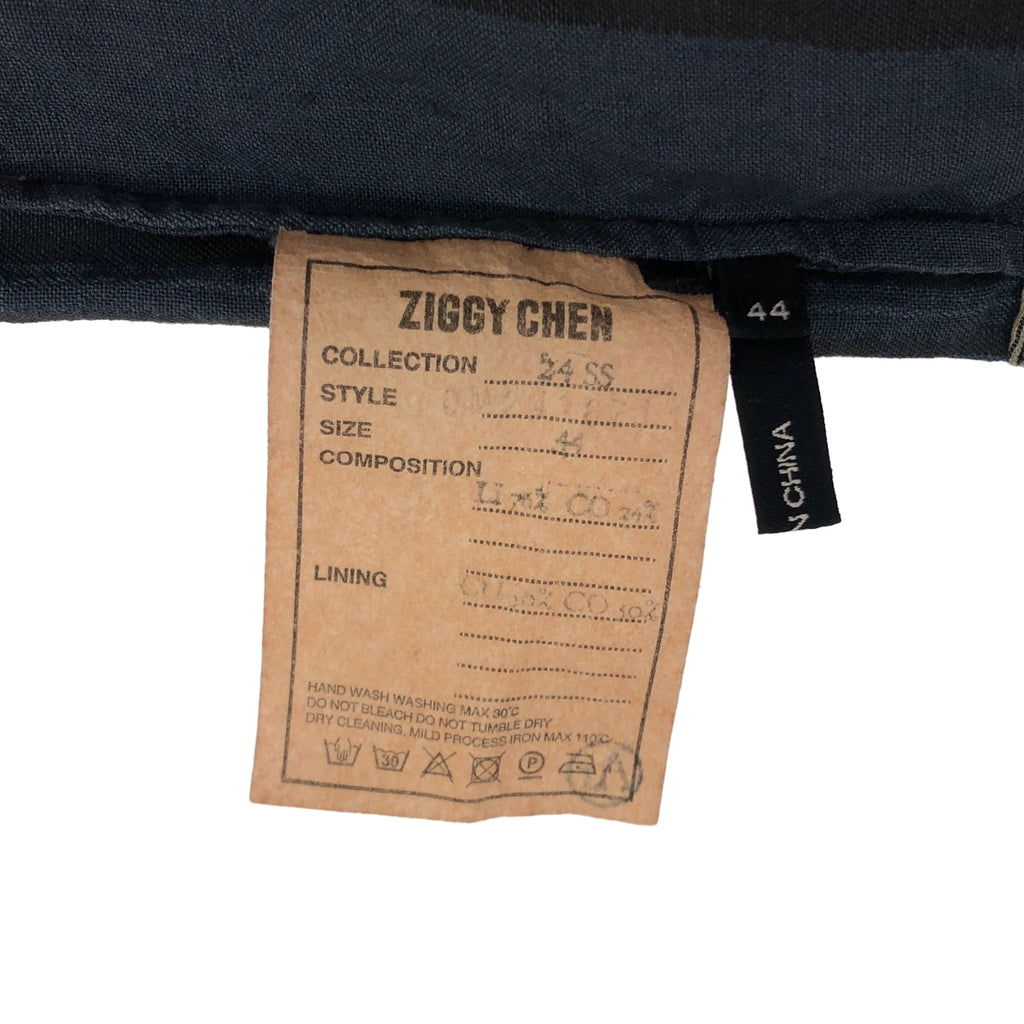 Ziggy Chen | 2024 春夏系列 | 條紋寬鬆領襯衫 | 尺寸 44 | 男款