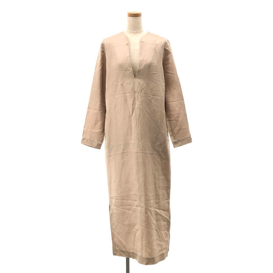 TODAYFUL / 투데이풀 | Vneck Linen Dress 원피스 | 38 | 베이지 | 여성