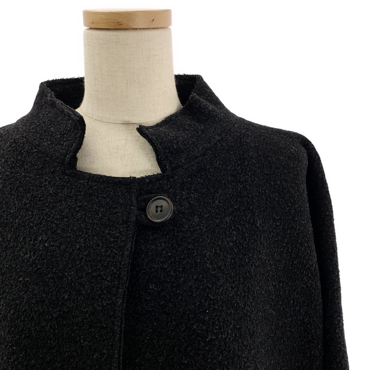 GALLEGO DESPORTES / 갤레고데스포트 | 스탠드 컬러 울 1 버튼 빅 코트 | S |