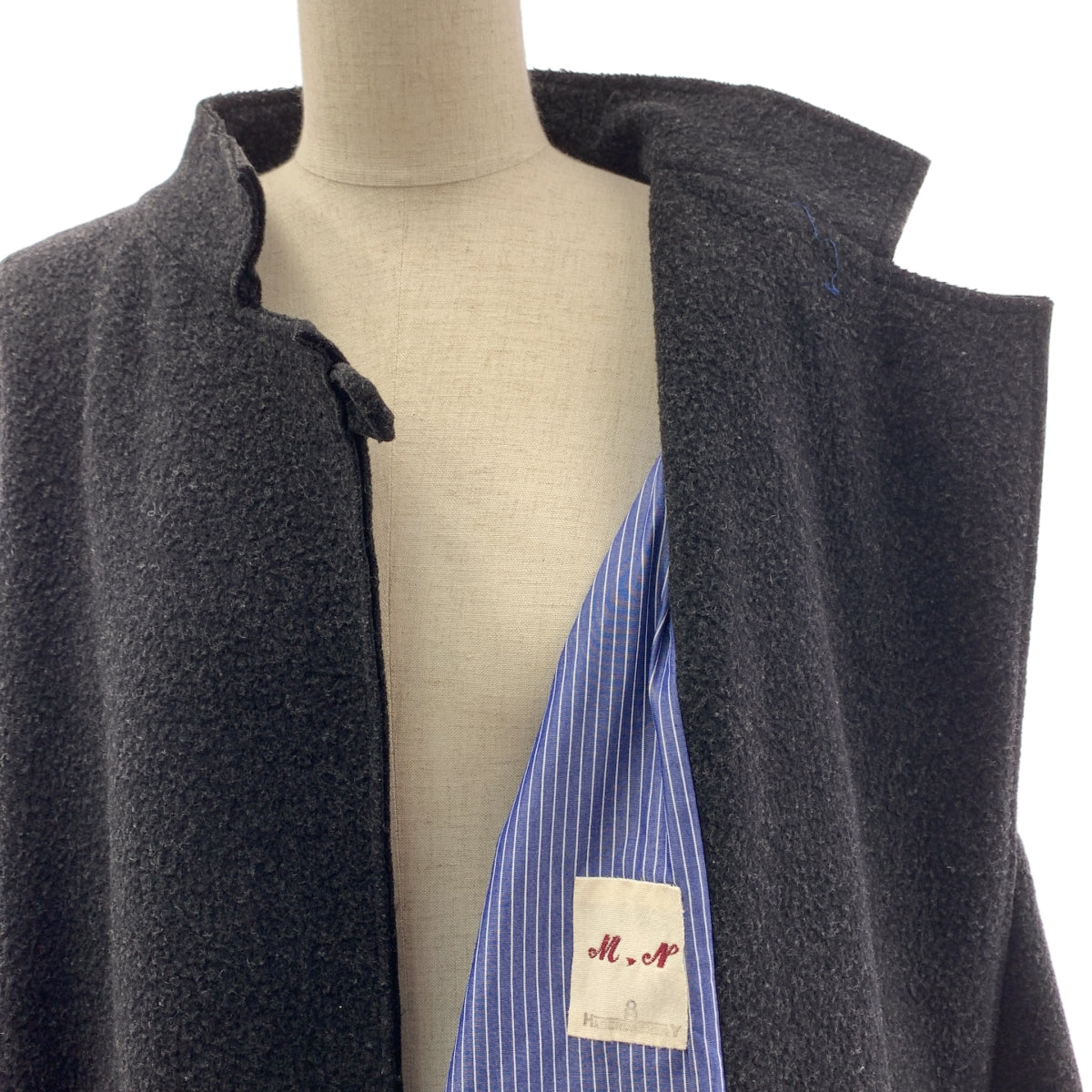 GALLEGO DESPORTES / 갤레고데스포트 | 스탠드 컬러 울 1 버튼 빅 코트 | S |