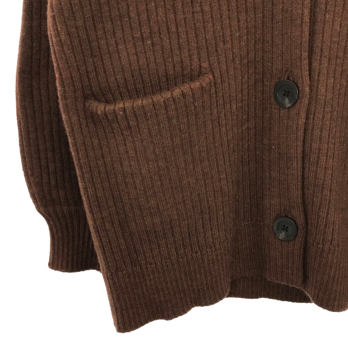 [狀況良好] AEWEN MATOPH | 2023秋冬 |羊毛混紡 Aze 寬袖 V 領開襟衫 | F |布朗 |女性的