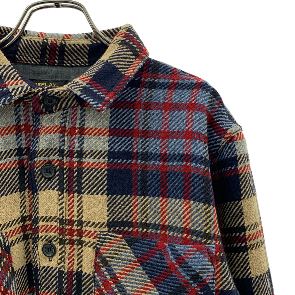 REPLAY | 常規版型格紋襯衫 | L 碼 |