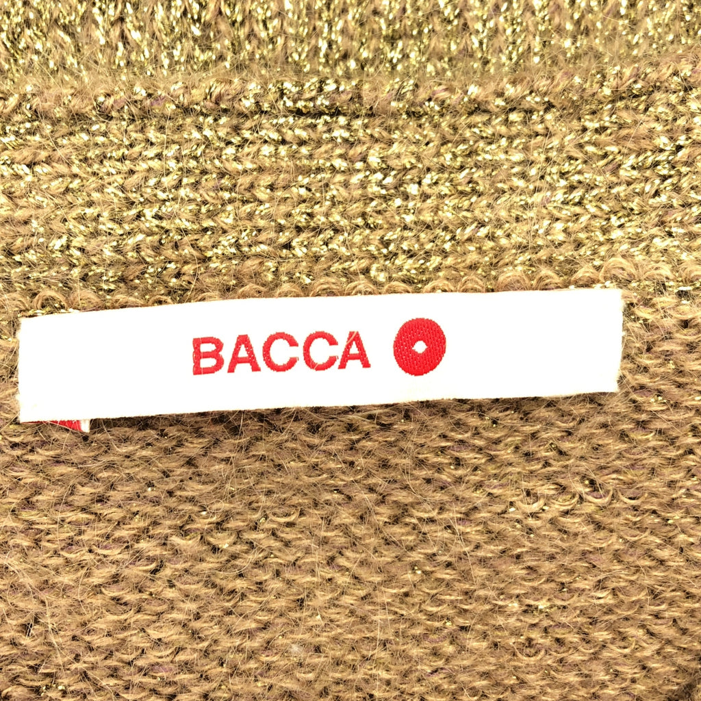BACCA / バッカ | ラメ モヘヤ ミックスヤーン ニット カーディガン | S | ベージュ系 | レディース