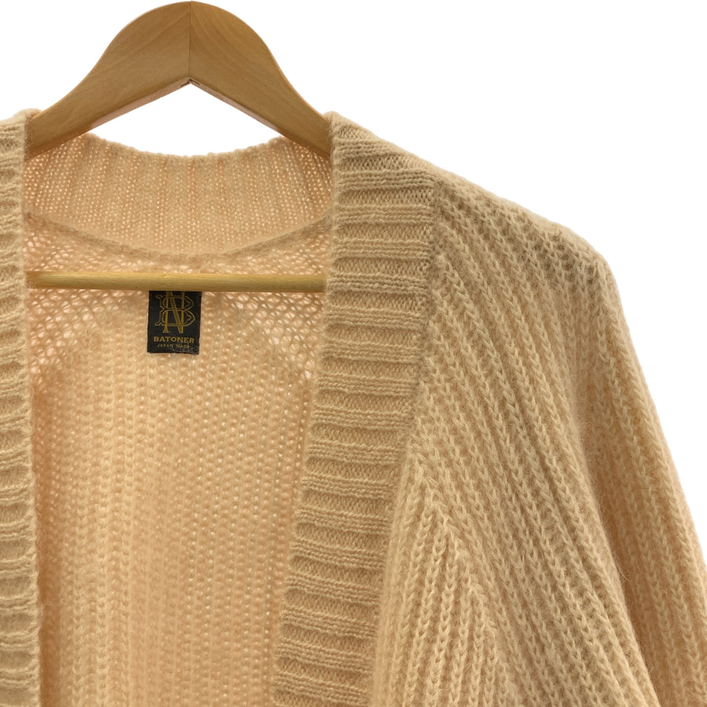 BATONER / バトナー | モヘヤ ウール ロングカーディガン | 2 | レディース