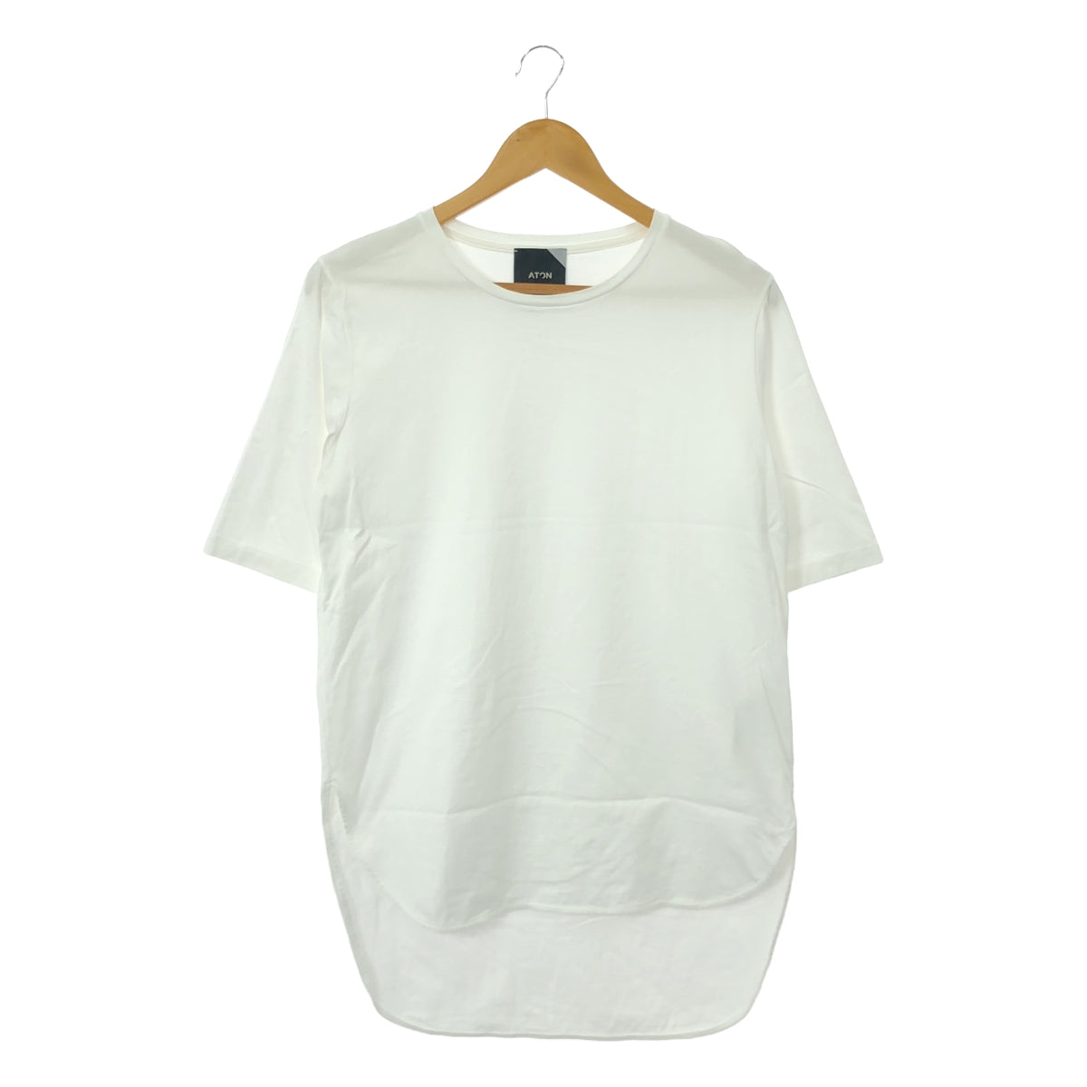 ATON / 에이턴 | SUVIN 60/2 ROUND HEM T-SHIRT 컷소우 | 2 | 화이트 | 여성