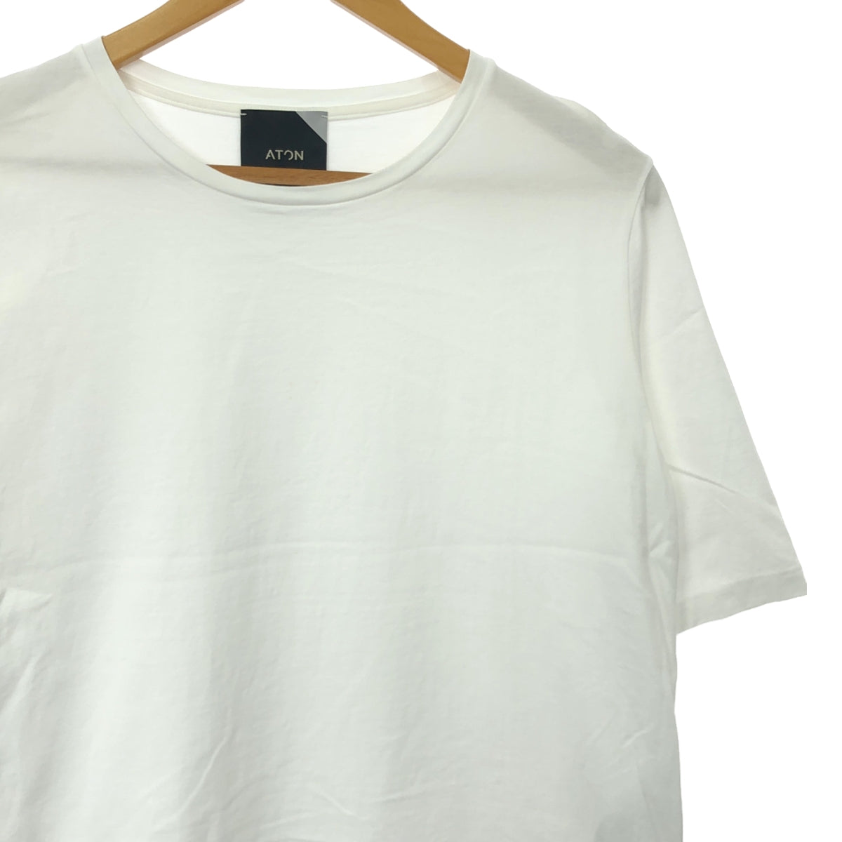 ATON / 에이턴 | SUVIN 60/2 ROUND HEM T-SHIRT 컷소우 | 2 | 화이트 | 여성