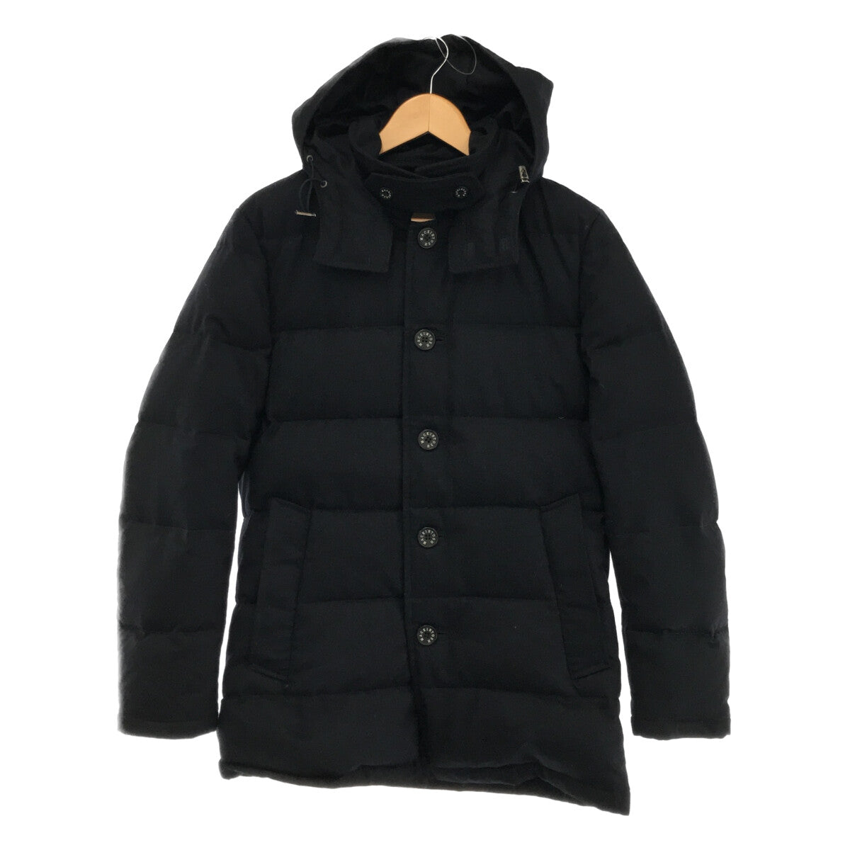 MACKINTOSH | Loro Piana wool hooded down jacket | Size 36 | Navy | Women's