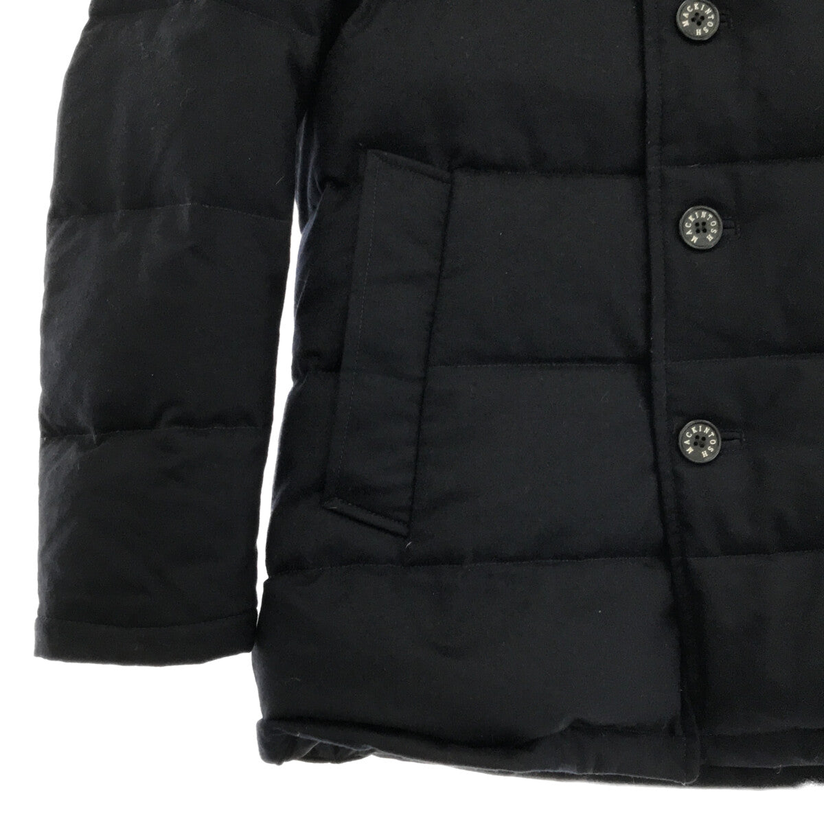 MACKINTOSH | Loro Piana wool hooded down jacket | Size 36 | Navy | Women's