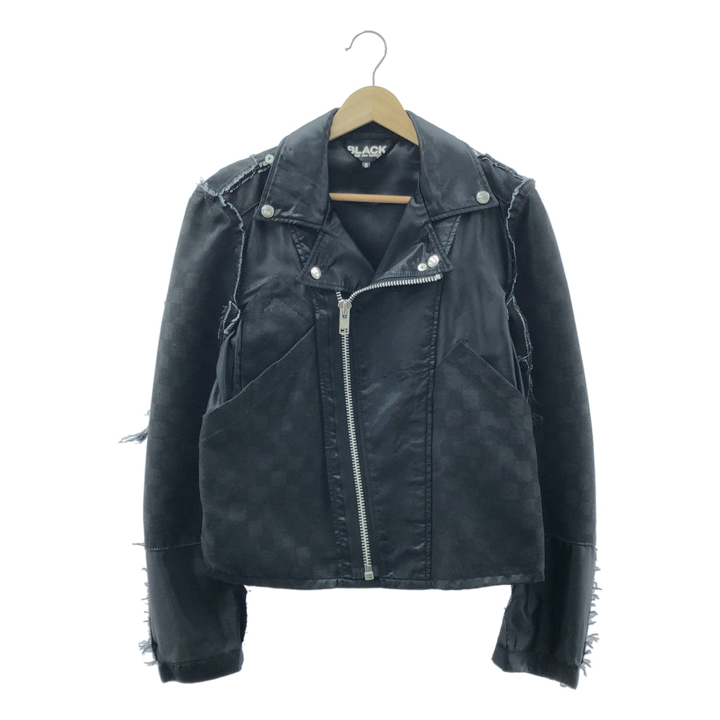BLACK COMME des GARCONS / 블랙콤 데 갤슨 | 2018AW | 컷오프 더블 라이더스 재킷 | S |
