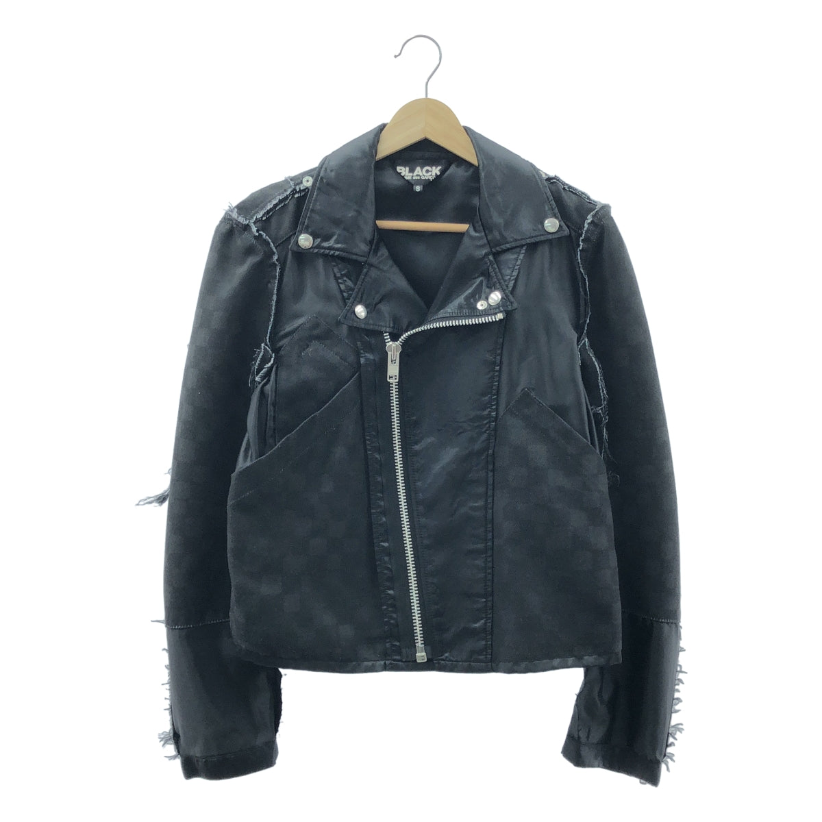 BLACK COMME des GARCONS / 블랙콤 데 갤슨 | 2018AW | 컷오프 더블 라이더스 재킷 | S |