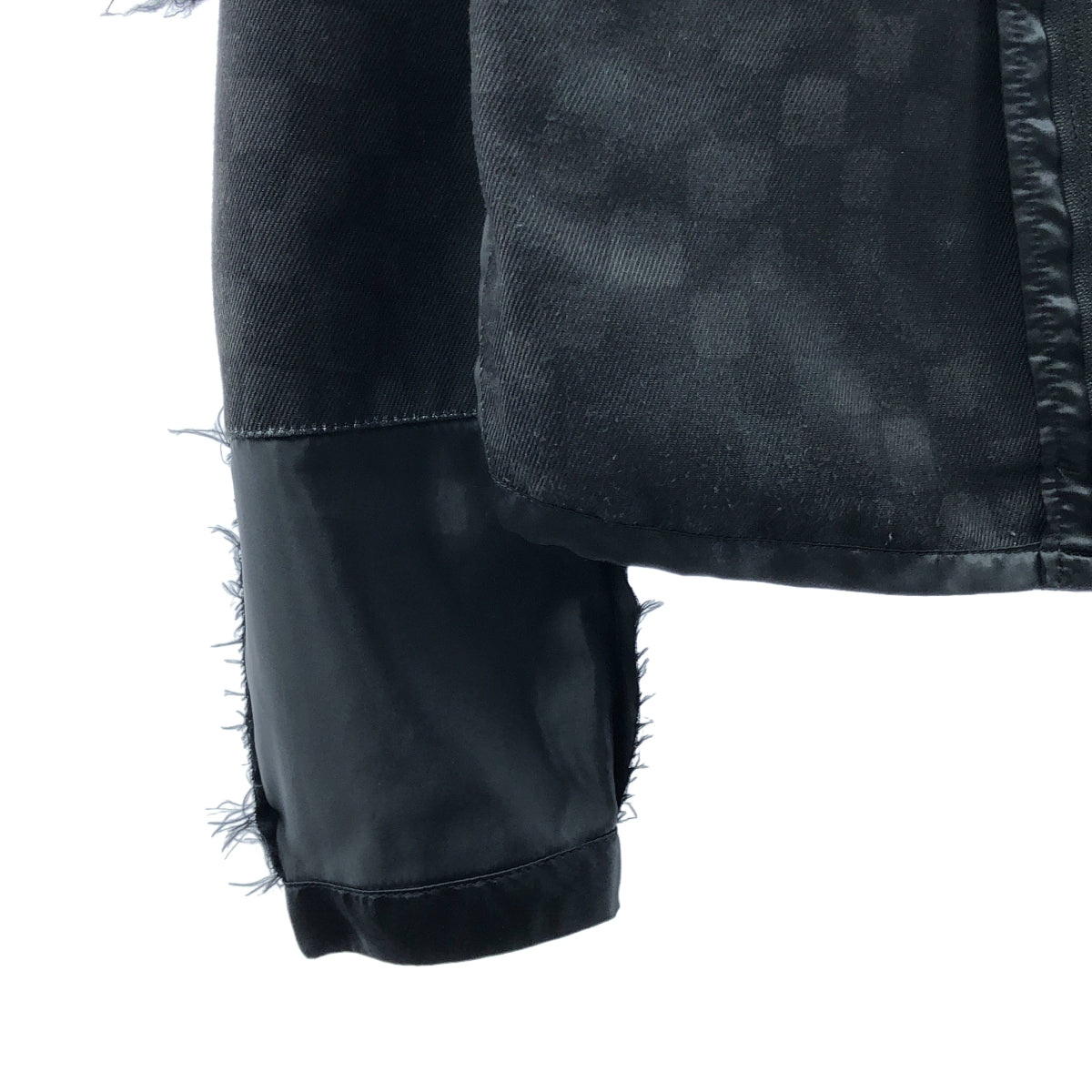 BLACK COMME des GARCONS / 블랙콤 데 갤슨 | 2018AW | 컷오프 더블 라이더스 재킷 | S |