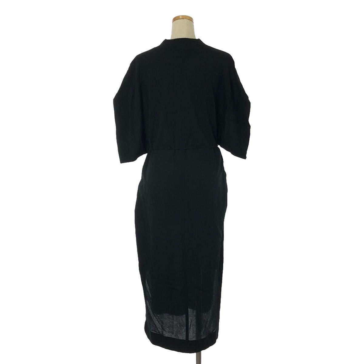 Mame Kurogouchi | 2022SS | Crepe Deep V-Neck Dress | 1 | Black | Women's